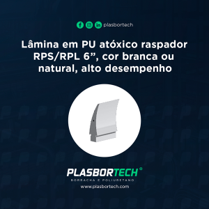 Lâmina em PU atóxico raspador RPS RPL 6 cor branca ou natural alto desempenho