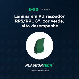 Lâmina em PU raspador RPS RPL 6 cor verde alto desempenho